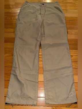 Cloudveil Khaki Outdoor Hiking Trail Nylon Lightweight Bungee Leg Pants Womens 8